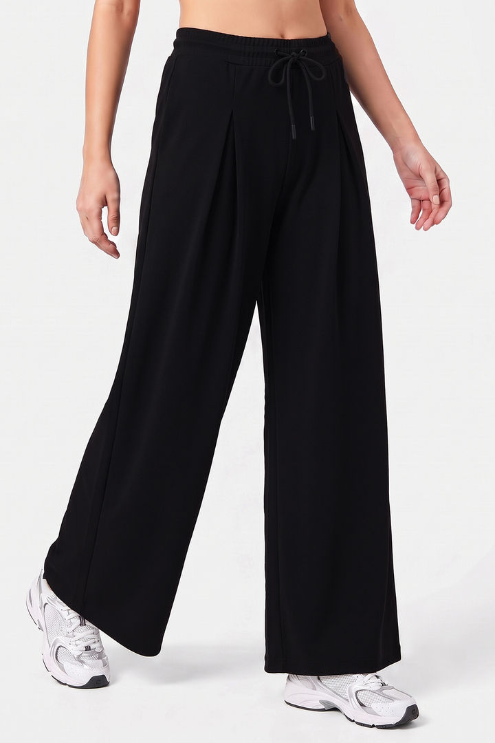 Zivame Knit Poly Athleisure Wide Leg Lifewear Bottom - Tap Shoe — image 2